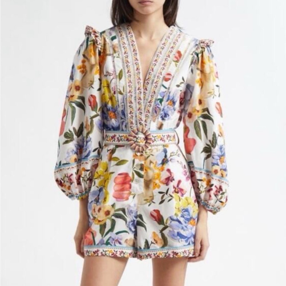 New FARM Rio Floral garden Romper XS